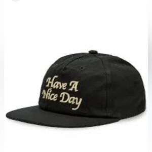 MARKET Men's Have A Nice Day 5 Panel Cap in Black NWOT